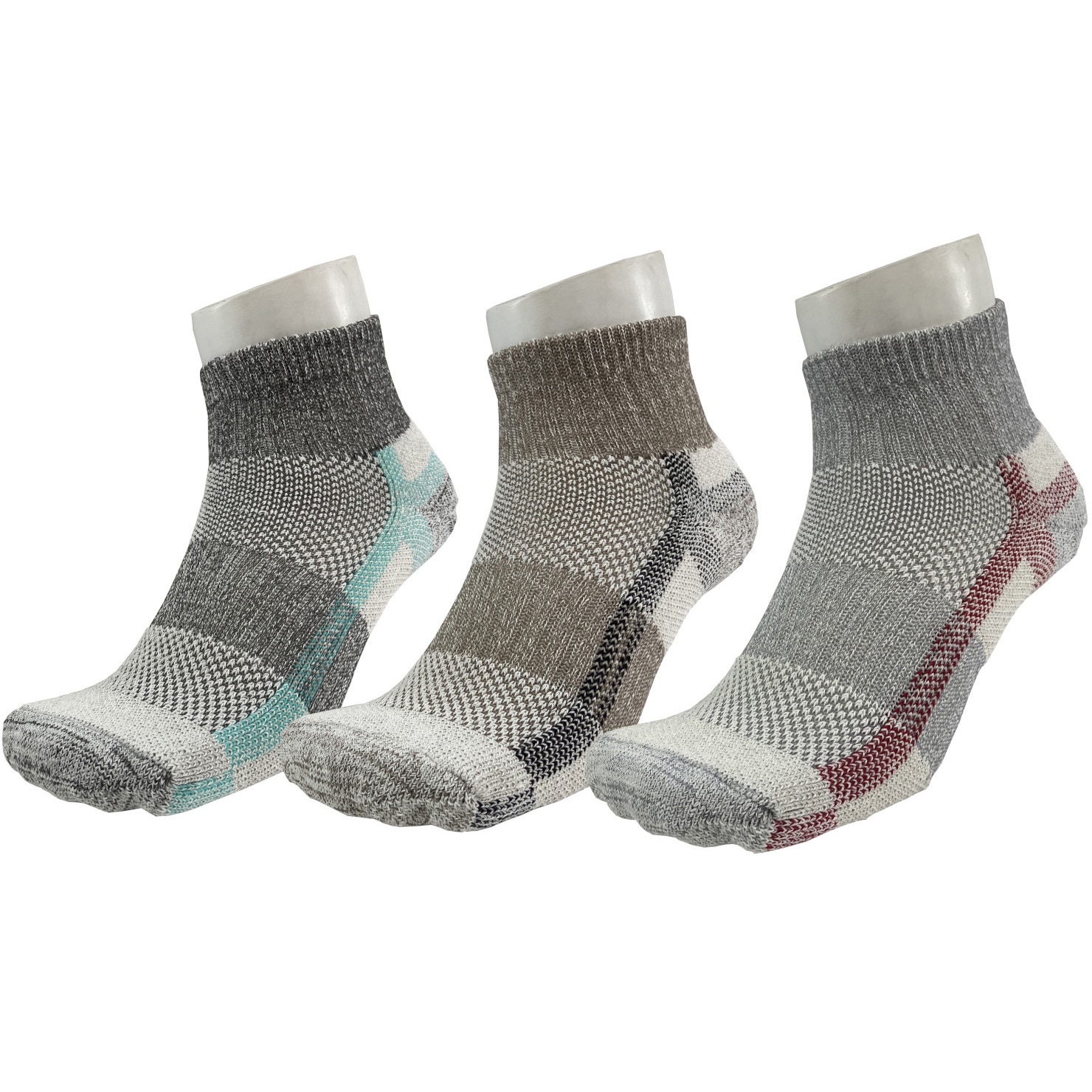 CA-239 IMPACT LOCK ワークソックス甲メッシュ先丸アンクル 3足組