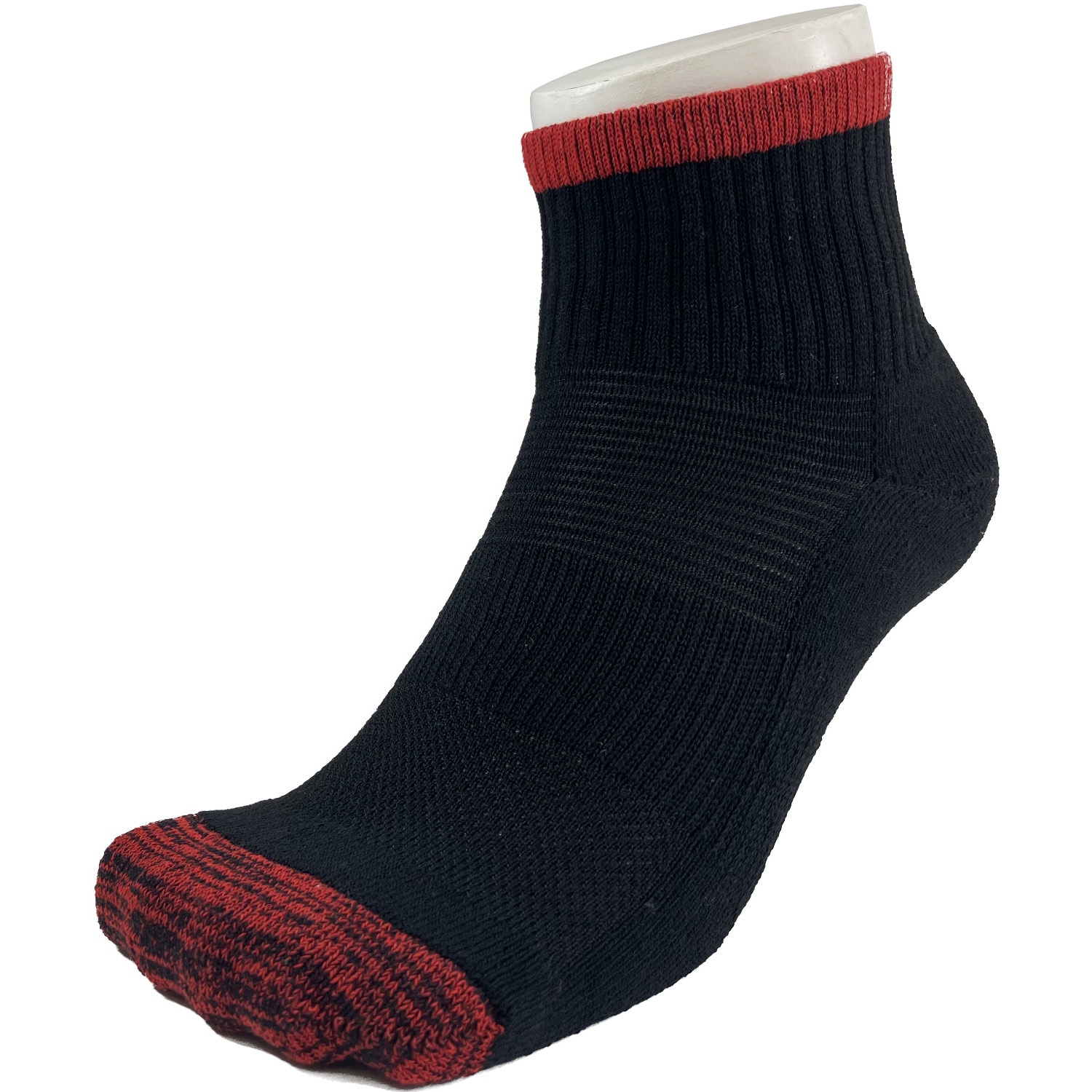 【豆３つ】 CA-255 IMPACT LOCK 吸汗速乾+底パイルメッシュ 先丸クルー 3足