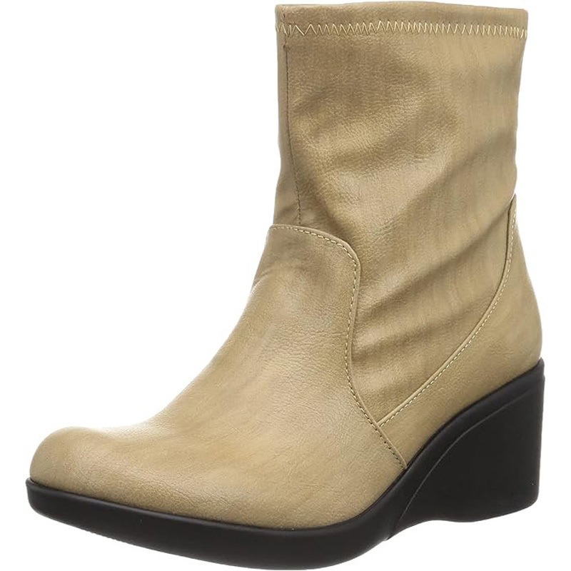 R608C-OAK-L リゲッタ サイドジップ付ショートブーツ リゲッタ 合成皮革 オーク色 サイズ24.0～24.5cm  R608C-OAK-L