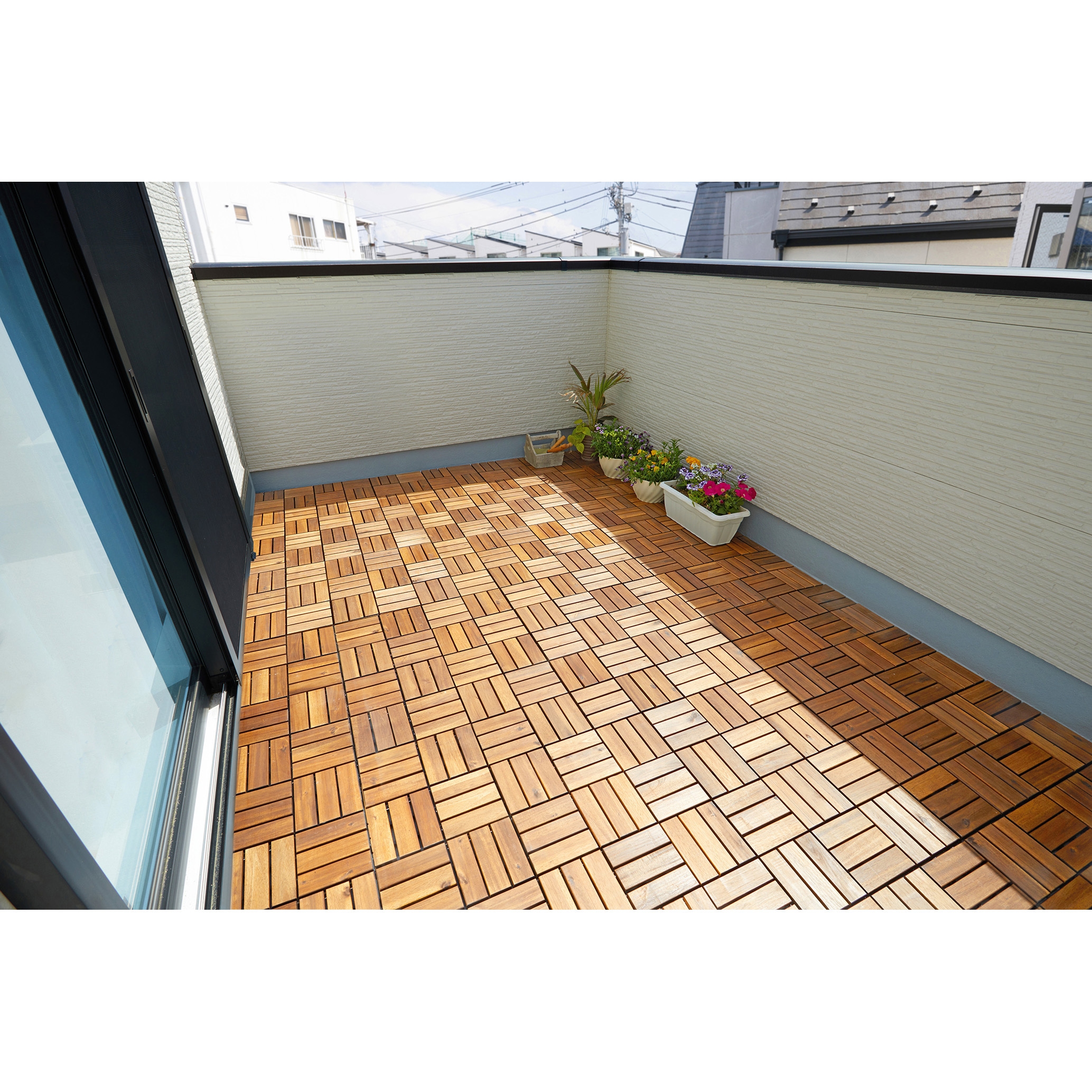 WTD-12 ウッドタイルデッキ アイリスオーヤマ ブラウン色 幅300mm奥行