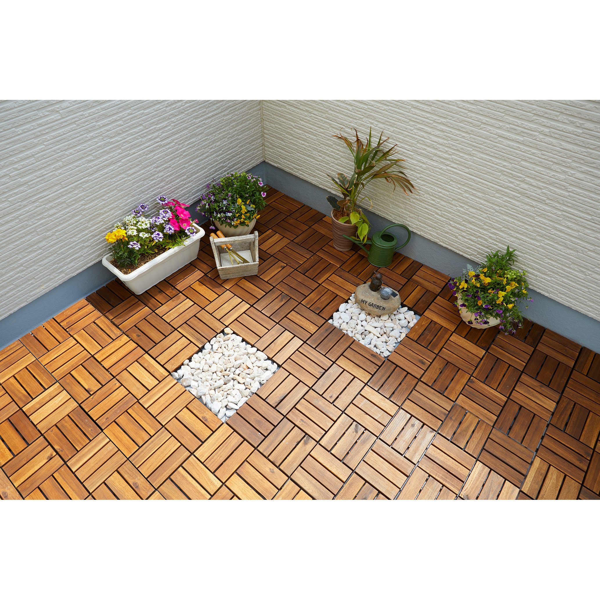 WTD-12 ウッドタイルデッキ アイリスオーヤマ ブラウン色 幅300mm奥行