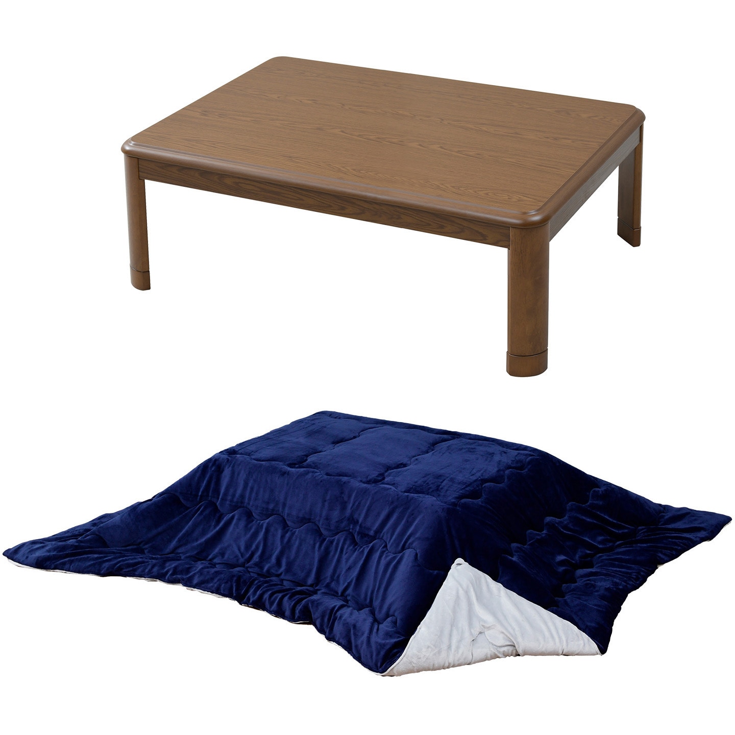 YAMAZEN 家具調こたつ(120×80cm) GKR-F1202H-MB