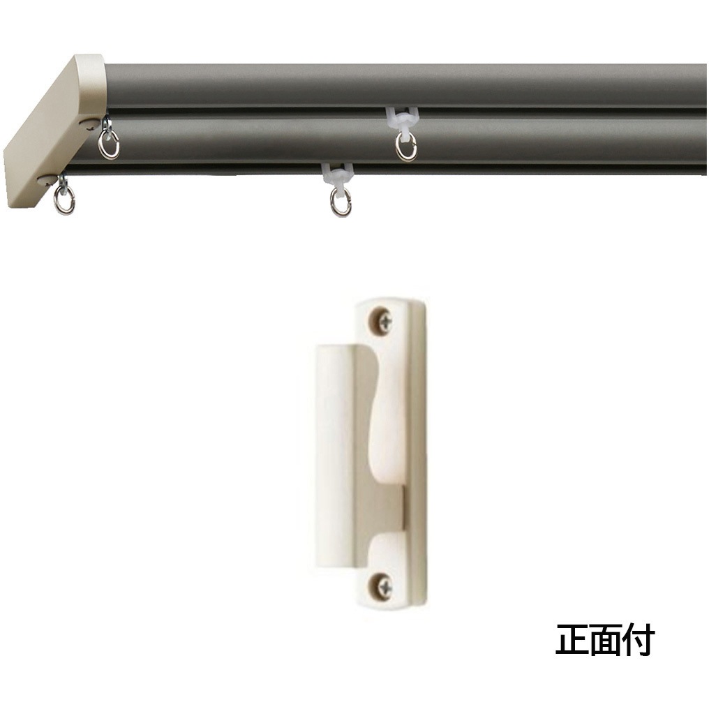 グレー1.82 ネクスティ ふさかけ付ダブルMセット(パールベージュ正面付) TOSO 寸法1.82m