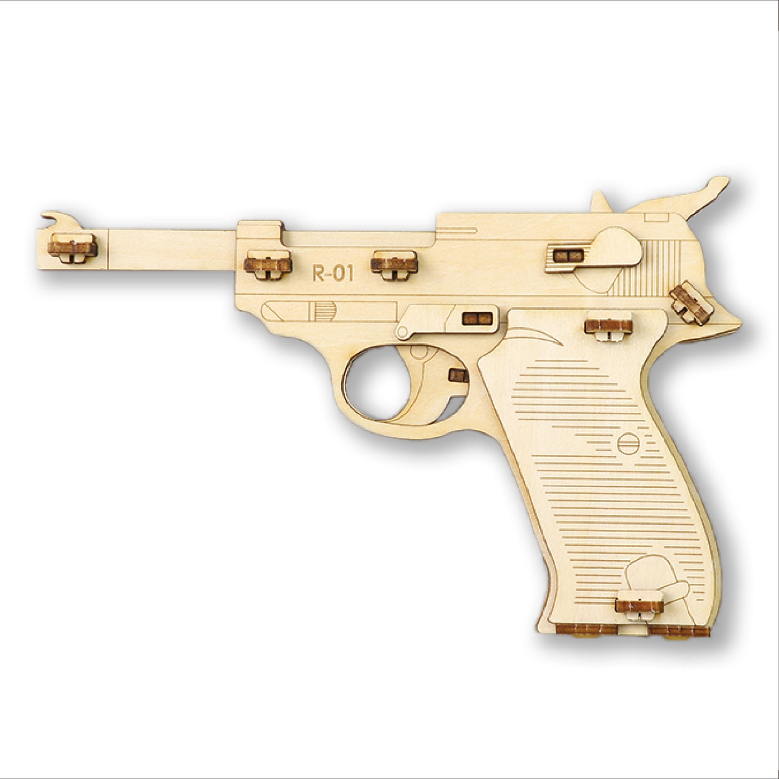 58194 木製単発式輪ゴム銃 アーテック[学校教材・教育玩具] 寸法300