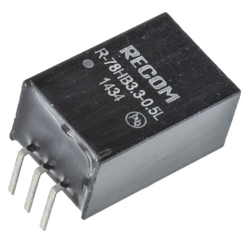 R-78HB3.3-0.5L Recom スイッチングレギュレータ RECOM R-78HB-0.5(L)シリーズ DC3.3V 500mA 入力電圧レンジ9～72(DC)V 幅8.5mm奥行17.5mm 1セット(42個) 60,390円