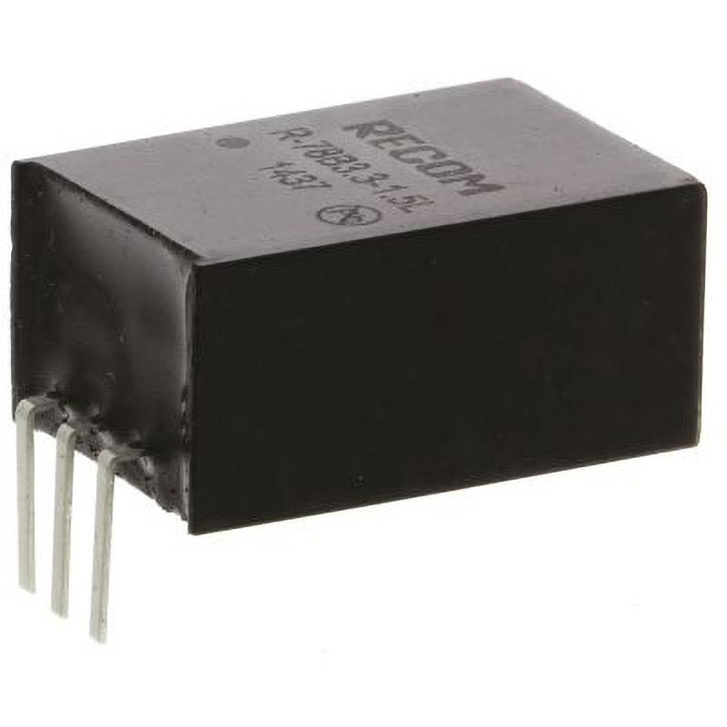 R-78B3.3-1.5L Recom スイッチングレギュレータ RECOM R-78B-1.5(L)シリーズ DC3.3V 1500mA 入力電圧レンジ4.75～18(DC)V 幅8.5mm奥行17.5mm 1セット(42個)
