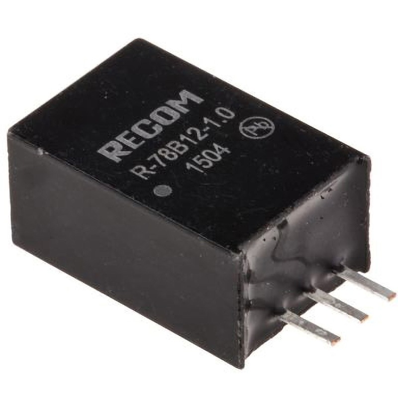 R-78B12-1.0 Recom スイッチングレギュレータ RECOM R-78B-1.0(L)シリーズ DC12V 1000mA 幅8.5mm奥行17.5mm 1セット(42個)