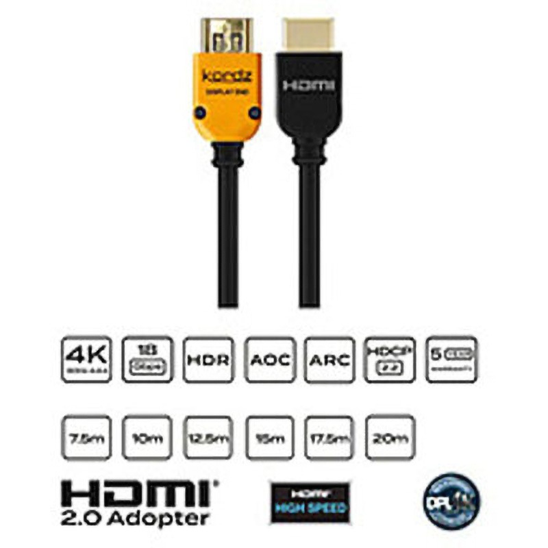 PRS3OHD1000 PRS3O-HD1000 HDMIケーブル PRS3 ACTIVE OPTICAL オレンジ [10m /HDMI⇔HDMI /スタンダードタイプ] 1個 Kordz 【通販モノタロウ】