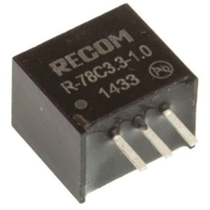 R-78C3.3-1.0 Recom スイッチングレギュレータ RECOM R-78C-1.0シリーズ DC3.3V 1000mA 幅8.5mm奥行10.4mm 1セット(42個) 43,537円