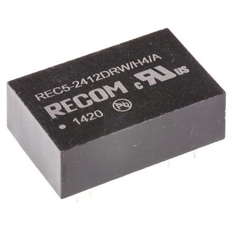 REC5-2412DRWH4/A Recom 絶縁DC-DCコンバータ RECOM REC5シリーズ 出力電圧(V):±12(DC) 5W ±210mA 幅20.3mm奥行10.2mm 1セット(15個) 42,887円