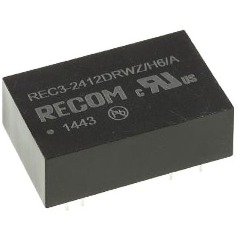REC3-2412DRWZ/H6/A Recom 絶縁DC-DCコンバータ RECOM REC3シリーズ 出力電圧(V):±12(DC) 3W ±125mA 幅20.3mm奥行10.2mm 1セット(15個)