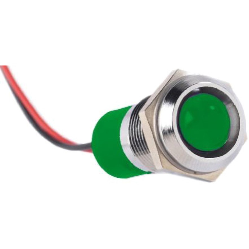めろりん 722-7384 RS PRO LED表示灯 RS PRO 発光色:緑 DC12V 定格電流20mA