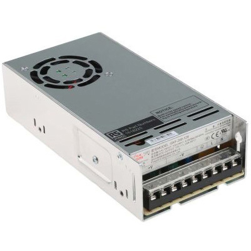 161-8225 RS PRO スイッチング電源 RS PRO 20A DC12V 240W 入力電圧(V):85→264ac 幅99mm奥行50mm  161-8225