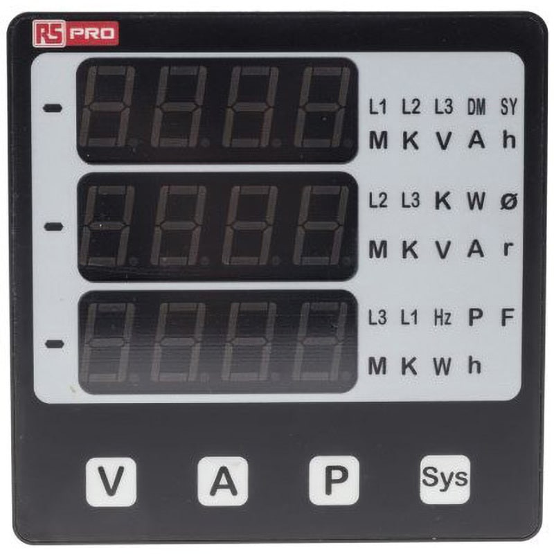 136-5381 RS PRO デジタルパネルメータ RS PRO 1個 136-5381