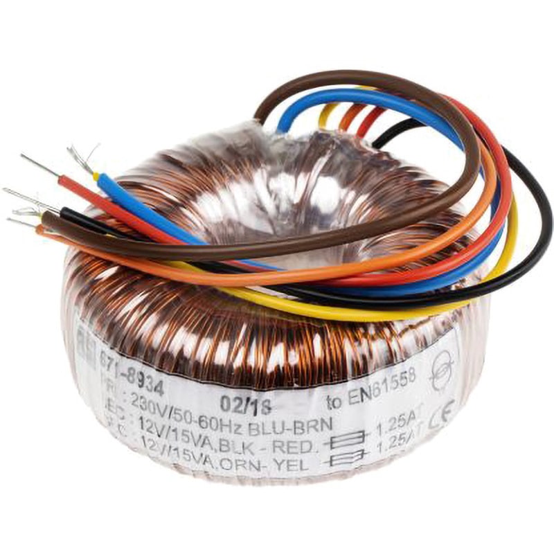 671-8934 RS PRO トロイダルトランス RS PRO AC230V 定格二次電圧(V):2