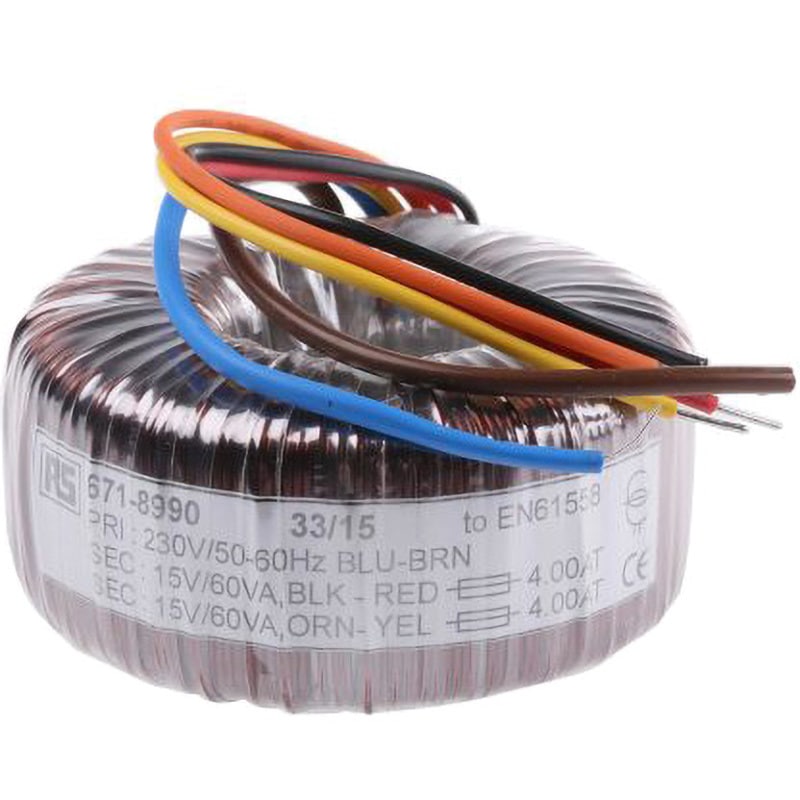 671-8990 RS PRO トロイダルトランス RS PRO AC230V 定格二次電圧(V):2