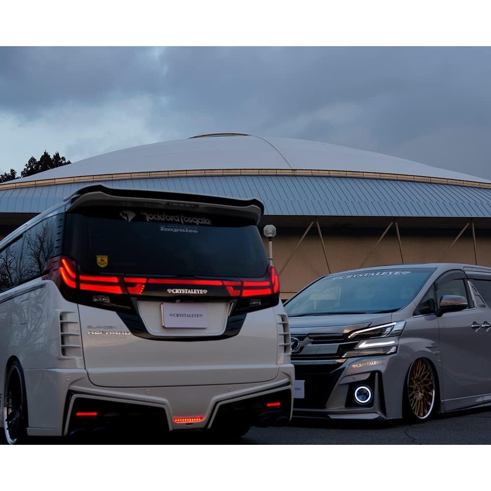 アルファード30前期　クリスタルアイテールランプ　ガーニッシュセット 30アルファード 前期用 クリスタルアイ ファイバーLEDリアガーニッシュ