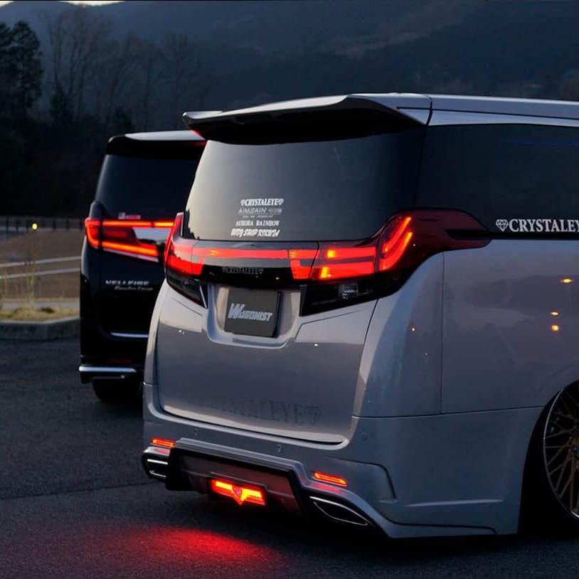 T011BK 30アルファード 前期用 クリスタルアイ ファイバーLEDリア