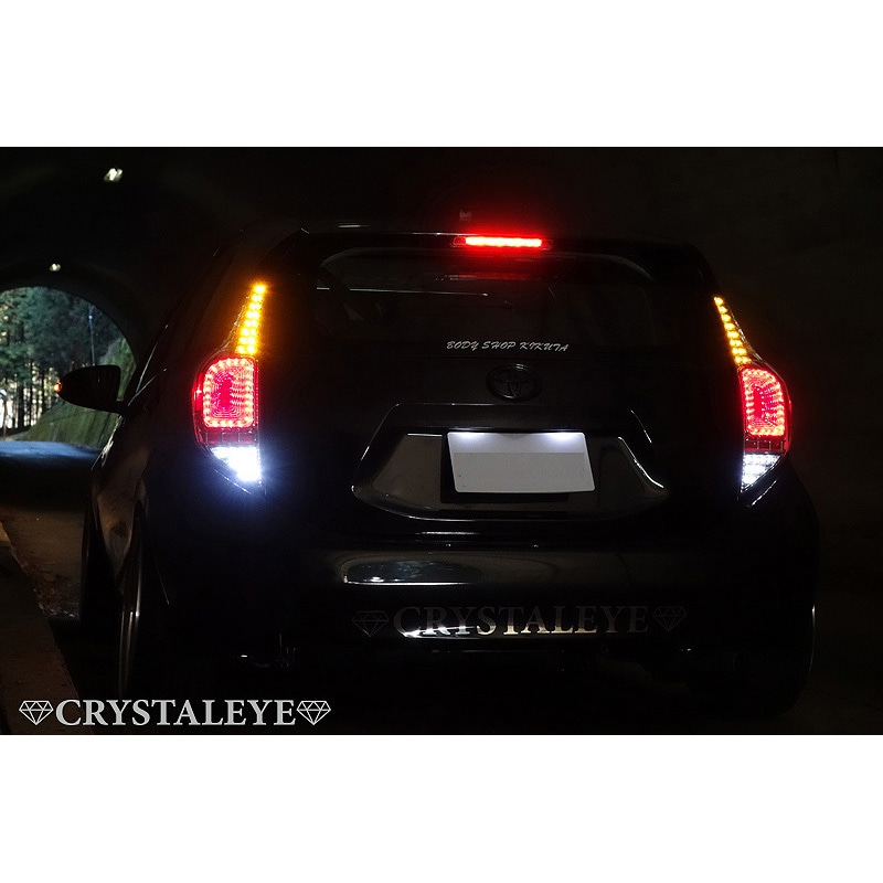 J016SM NHP10 AQUA アクア 3Dホール フルLEDテールランプ レッド