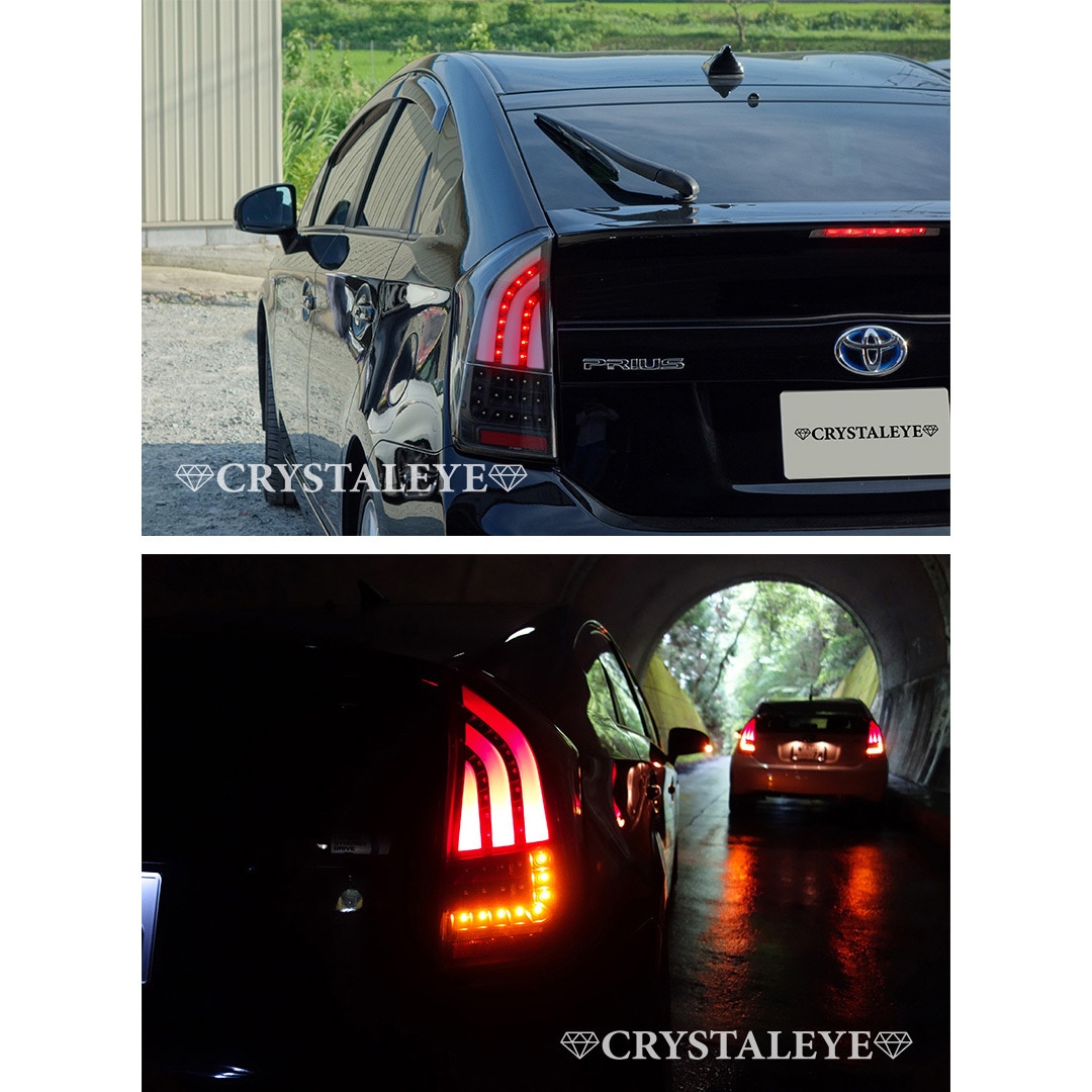 ZVW30プリウスファイバーフルLEDテールランプ V4 流れるウインカータイプ J168BK 30系 ZVW30 プリウス ファイバーフルLEDテールランプ V4 流れる