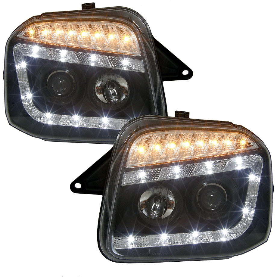 J199BK JB23 ジムニー 流れるLEDウインカー内蔵 10連LEDプロジェクター