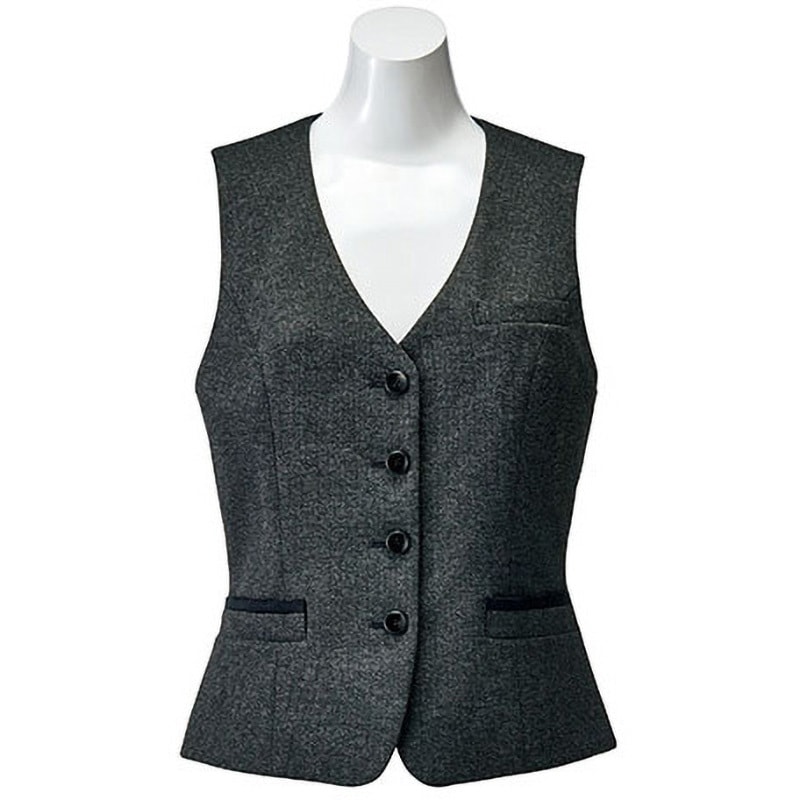 AV1258 アマティール ベスト AV1258 ボンマックス 女性用 ハウンドトゥースニット グレイ色 11号サイズ