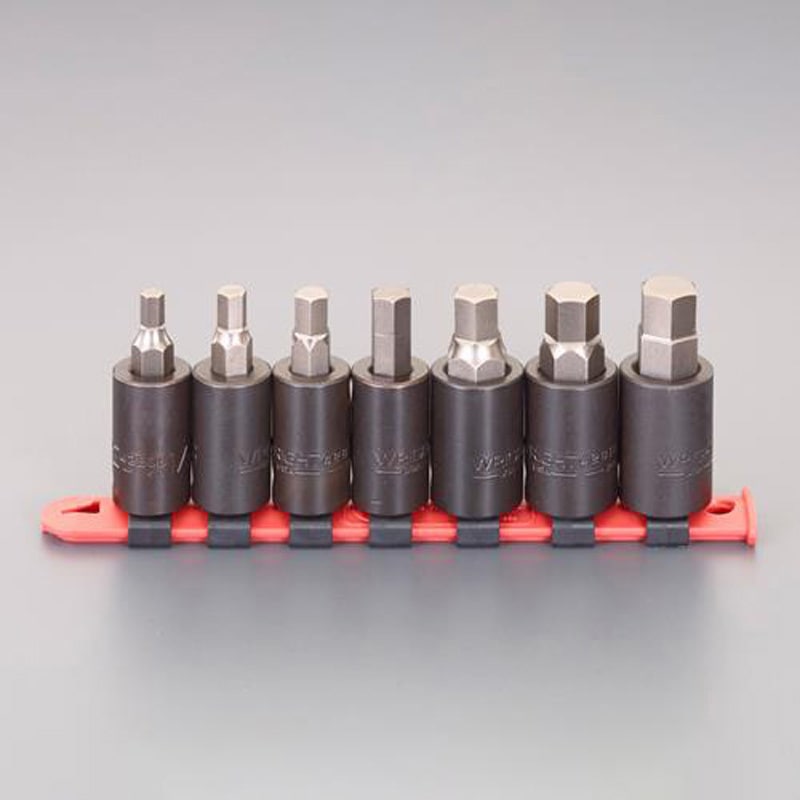 EA164XC (1/2”DR)インパクトHexビットソケットセット(インチ) 1セット エスコ 【通販モノタロウ】