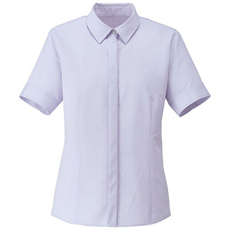 RB4557 半袖ブラウス RB4557 ボンマックス 女性用 NFシャドーストライプ ラベンダー色 21号サイズ