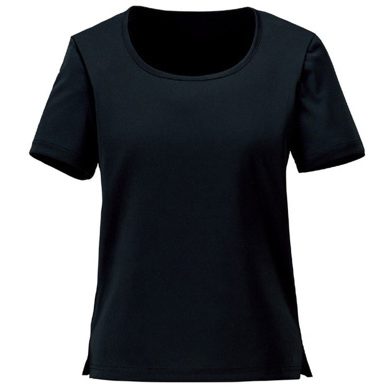 BCK7304 ボンシェルジュ ラウンドネック半袖ニット BCK7304 ボンマックス ブラック色 21号サイズ