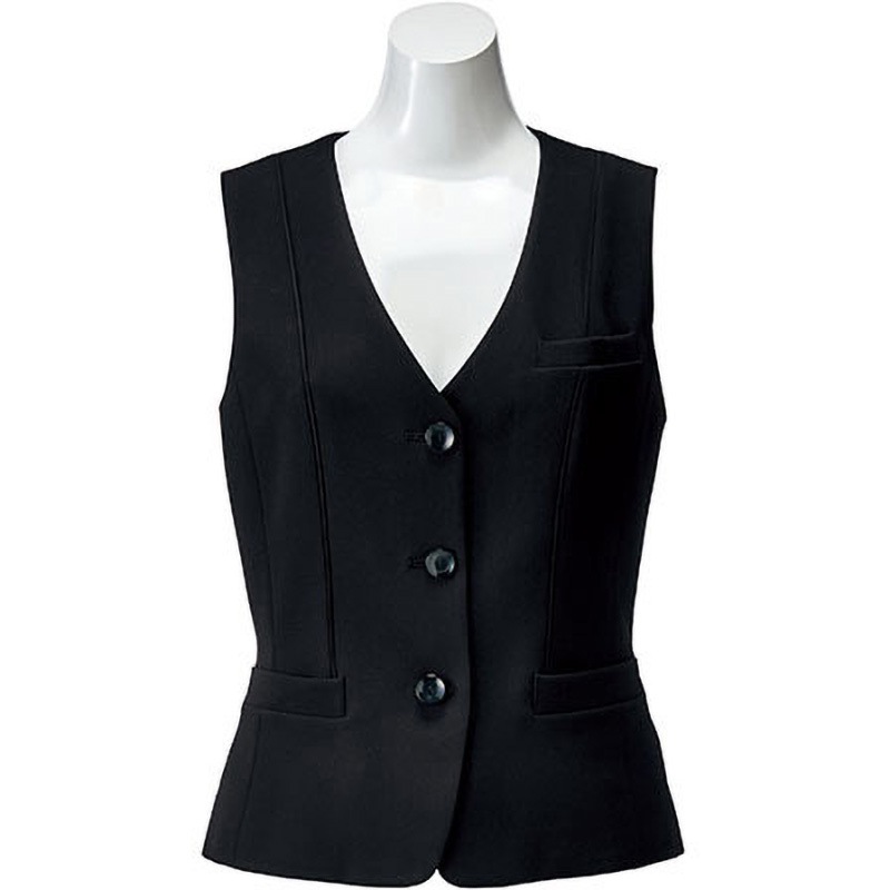 BCV1101 ボンシェルジュ ベスト BCV1101 ボンマックス 女性用 生地2Wアイリーニ ブラック色 5号サイズ