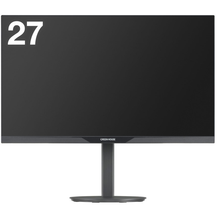 GH-LCW27CH-BK 27型ワイドカラーLED液晶ディスプレイ 昇降スタンド付き 1個 グリーンハウス 【通販モノタロウ】