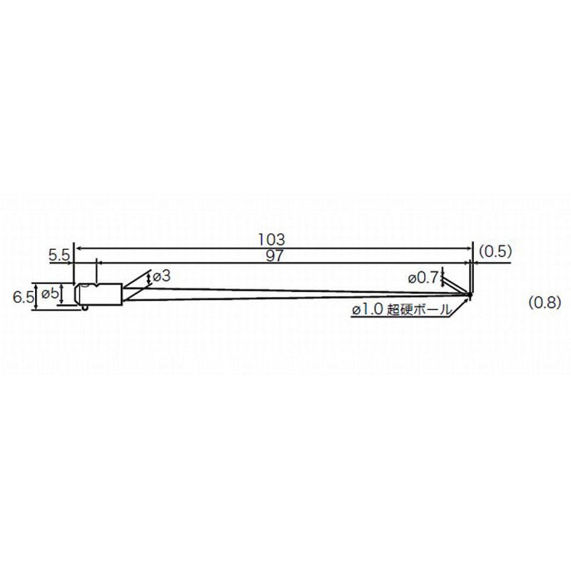EM46000-S301 RONDCOM用測定子(小穴) 東京精密 全長65.5mm  EM46000-S301