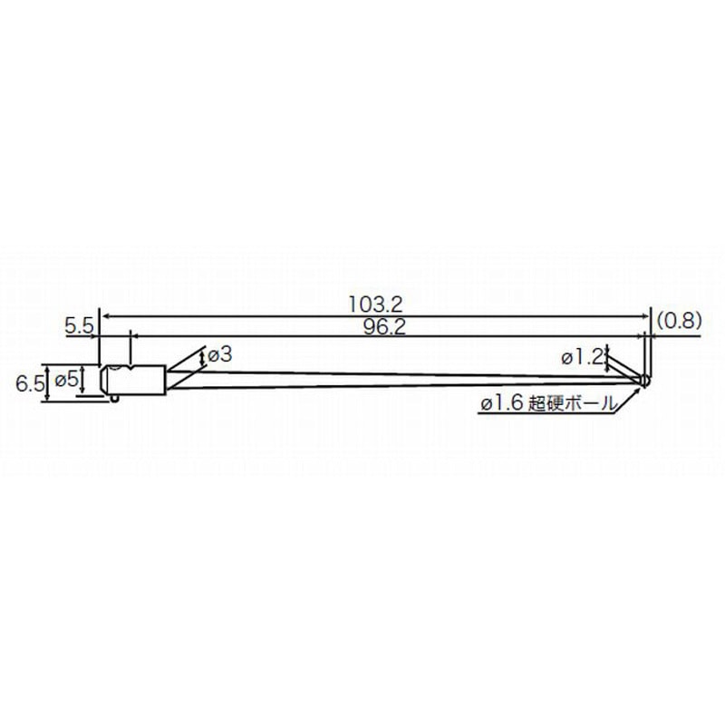 EM46000-S302 RONDCOM用測定子(汎用) 東京精密 全長65.8mm  EM46000-S302