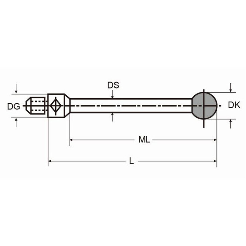 602030-9011-000 M5ボールスタイラスボールスタイラス(超硬シャフト、ルビーボール) 東京精密 全長50mm先端径3mm  602030-9011-000