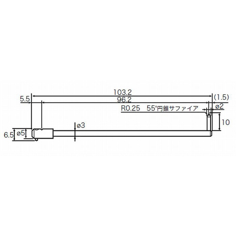 EM46000-S304 RONDCOM用測定子(深溝) 東京精密 全長65.2mm  EM46000-S304