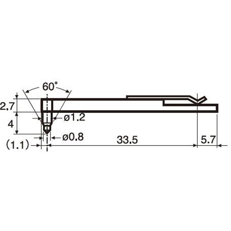 010 2506 差し替え粗さ形状測定子(高倍率測定用) 1個 東京精密 【通販モノタロウ】