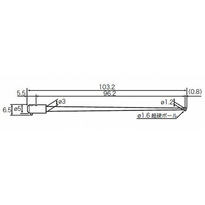 EM46100-S302 RONDCOM用測定子(汎用) 東京精密 全長103.2mm  EM46100-S302