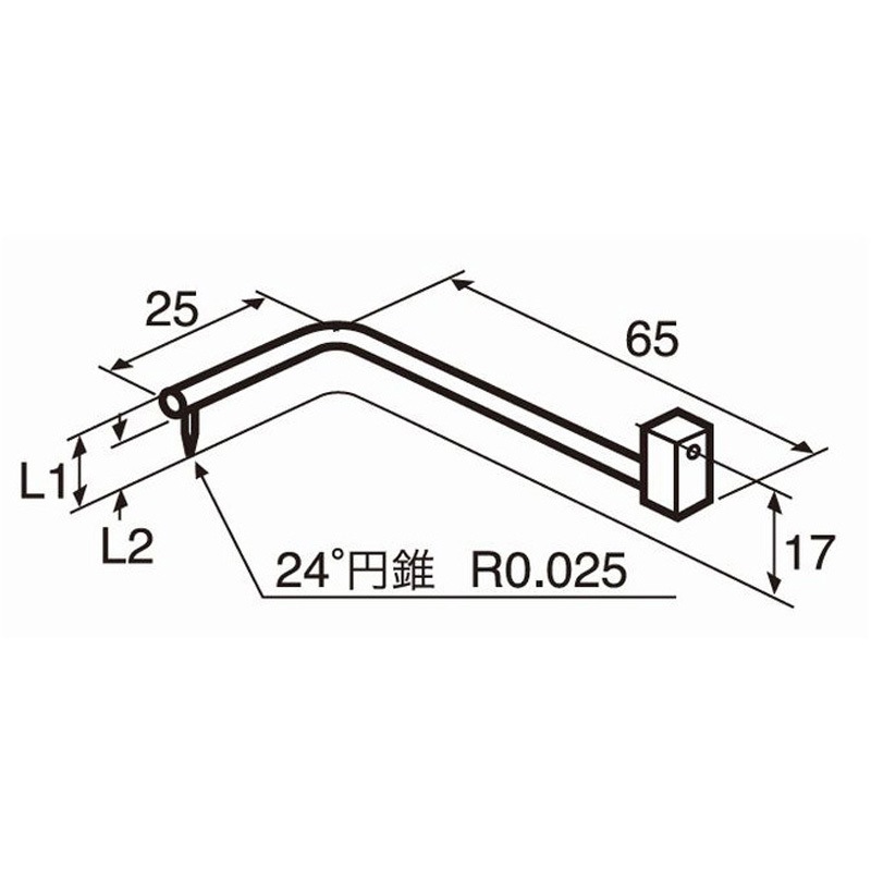 DM45092 輪郭用触針(ねじれ面オフセット測定) 東京精密 全長65mm