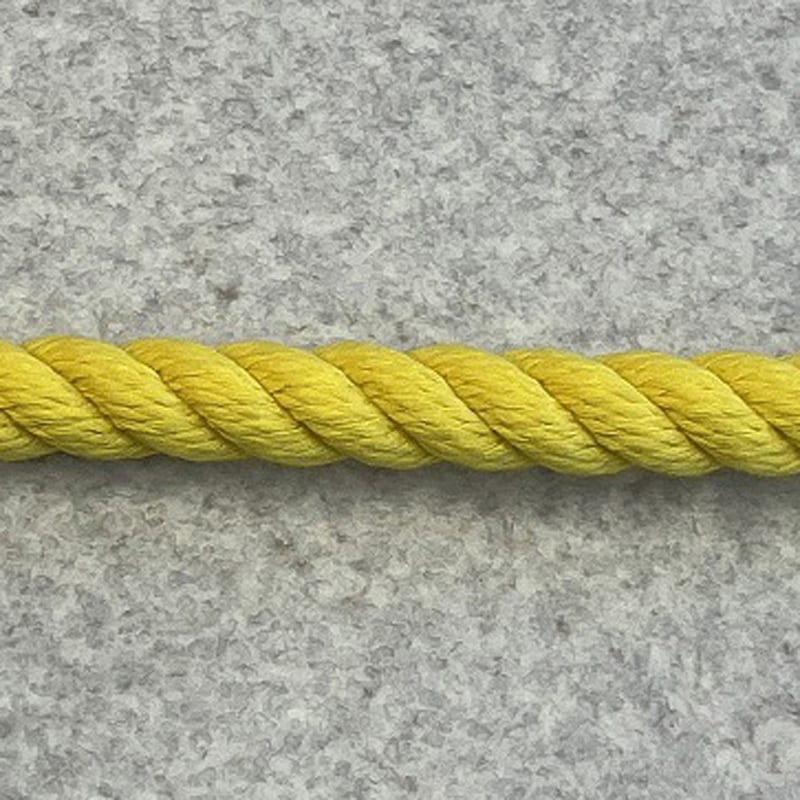 最新の激安 カラーロープ ポリエステルスパンロープ 黄色 径１６ｍｍ