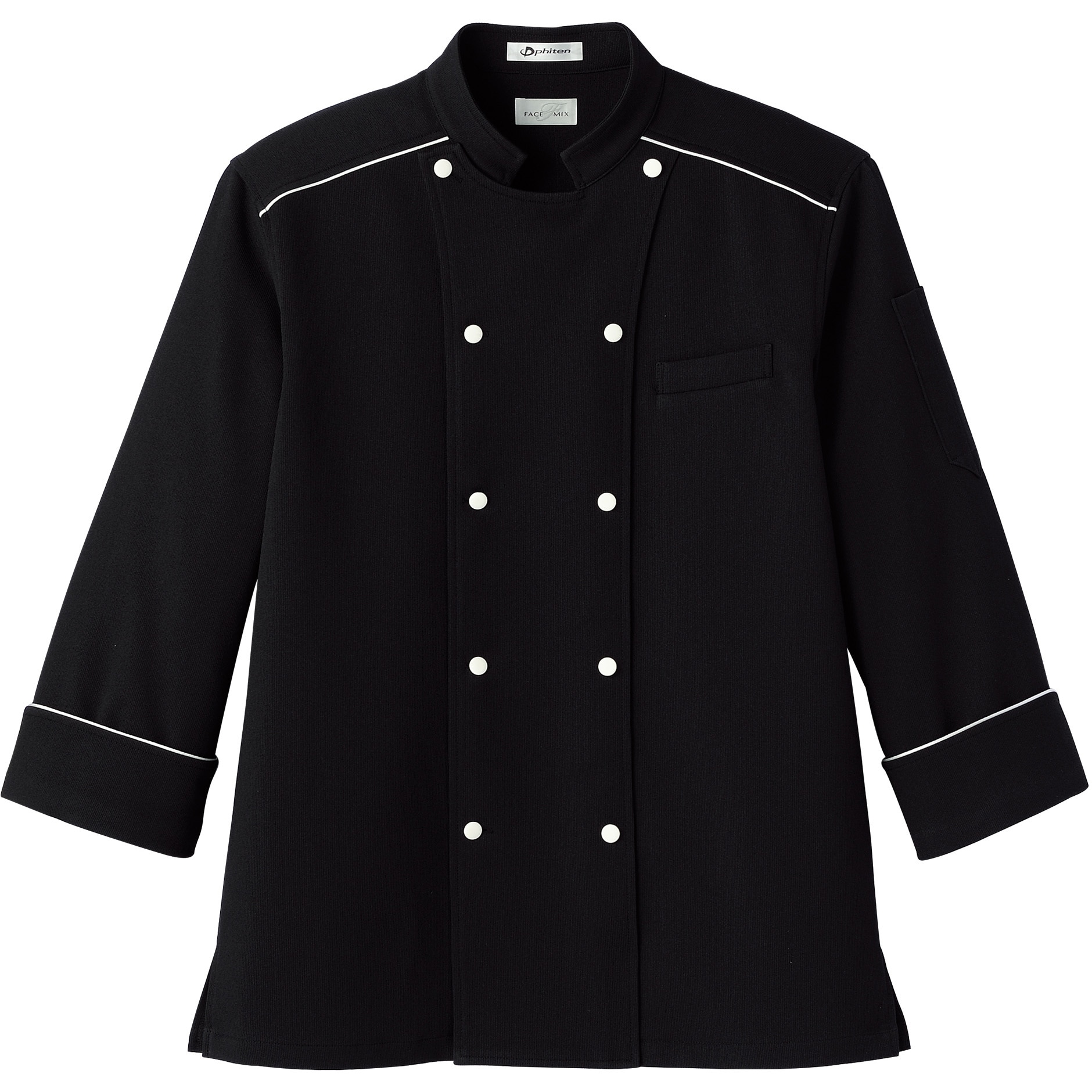 FB4504U phiten 速乾コックシャツ FB4504U ファイテン ペフコールピケ ブラック色 サイズSS