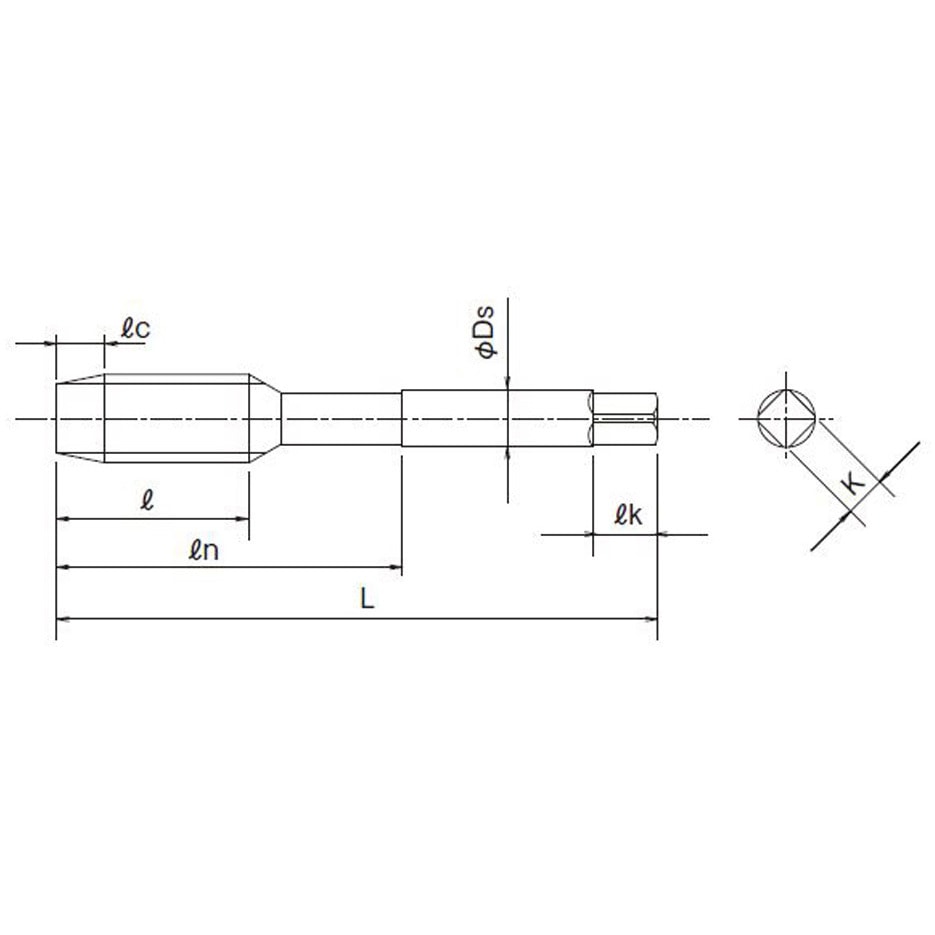 A-POT 5P STD M6X1-6-OH ポイントタップ(エンドミルシャンク) A-POT