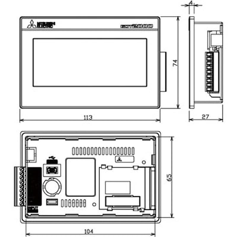 GT2103-PMBLS グラフィックオペレーションターミナル GOT2000シリーズ 三菱電機 画面サイズ3.8型  適合電線0.75～2mm<sup>2</sup> GT2103-PMBLS - 【通販モノタロウ】