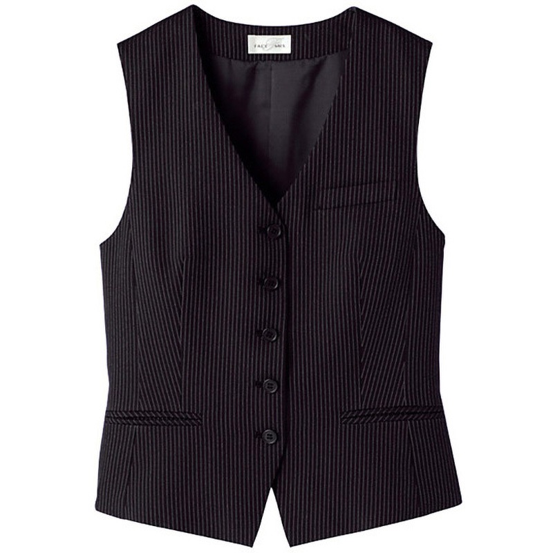 FV1301L レディスベスト FV1301L ボンマックス 女性用 パミオストライプ ブラック色 7号サイズ