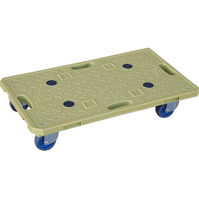 WRG-MG-NR(PP) エコキャリーRグリップ ワコーパレット ゴム車輪 ポリプロピレン製 荷重120kg 荷台寸法680×390mm 1台