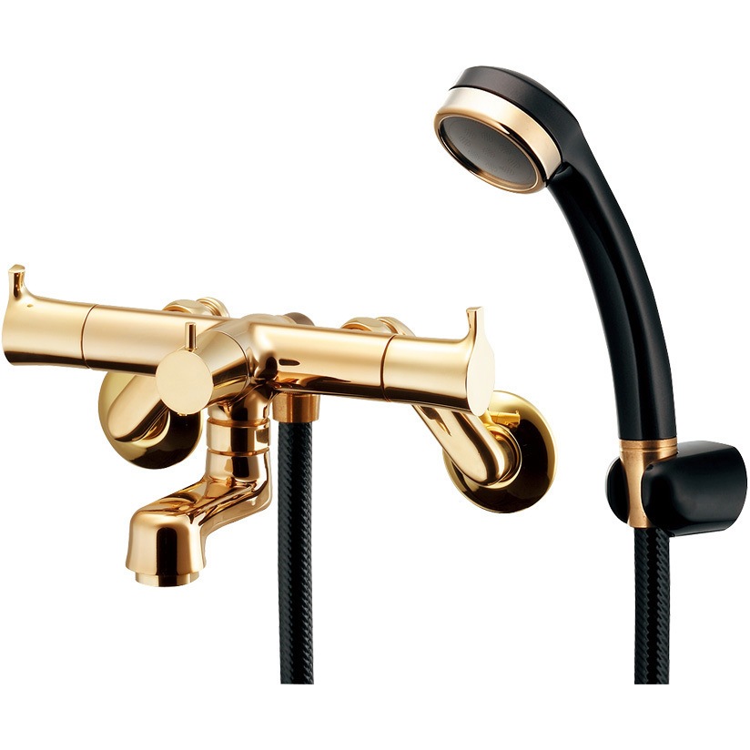 k出品 2ハンドルシャワ混合栓 カクダイ ツーハンドル(ツーバルブ) 【通販