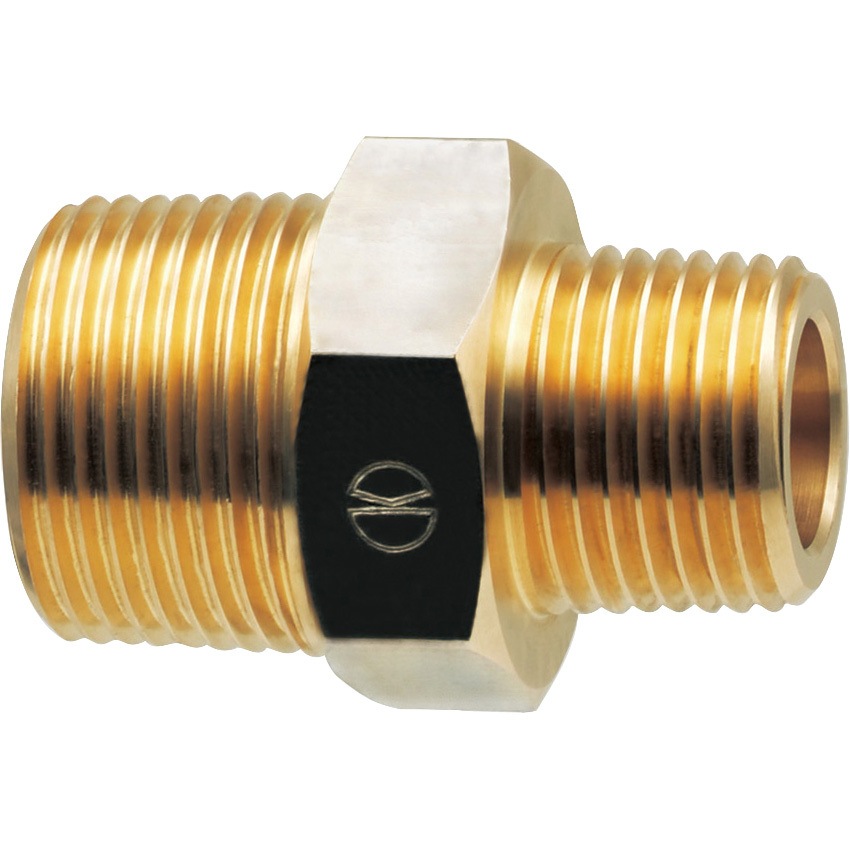6128-13X10 砲金ニップル カクダイ 青銅 呼び径13×10mm 6128-13X10