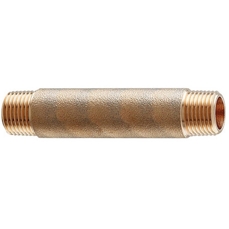 616-612-125 砲金長ニップル カクダイ 青銅 長さ125mm呼び径40mm  616-612-125
