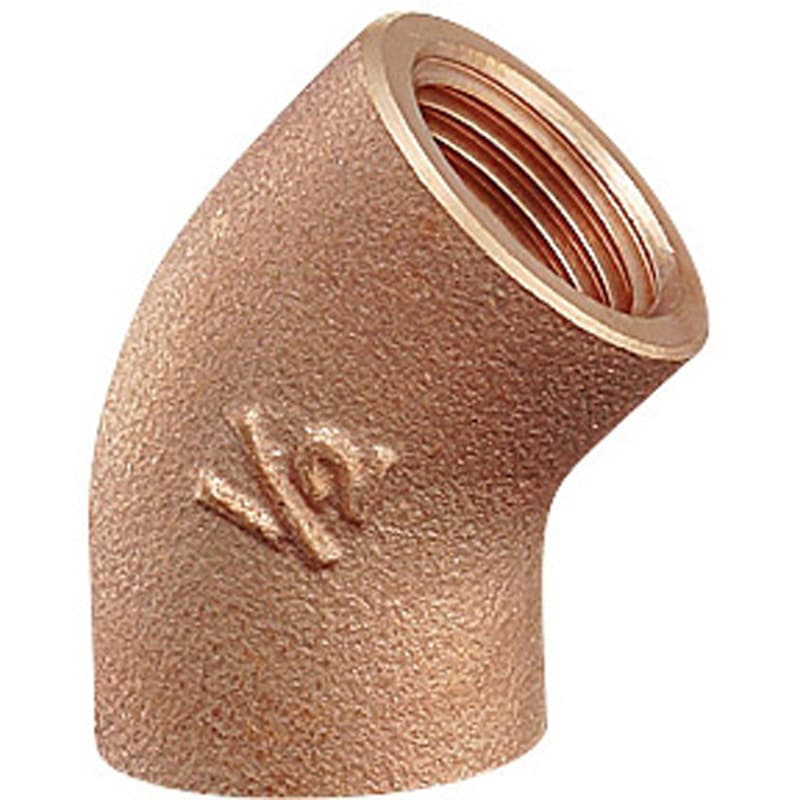 6466-40 砲金45°エルボ カクダイ 呼び径40mm  6466-40