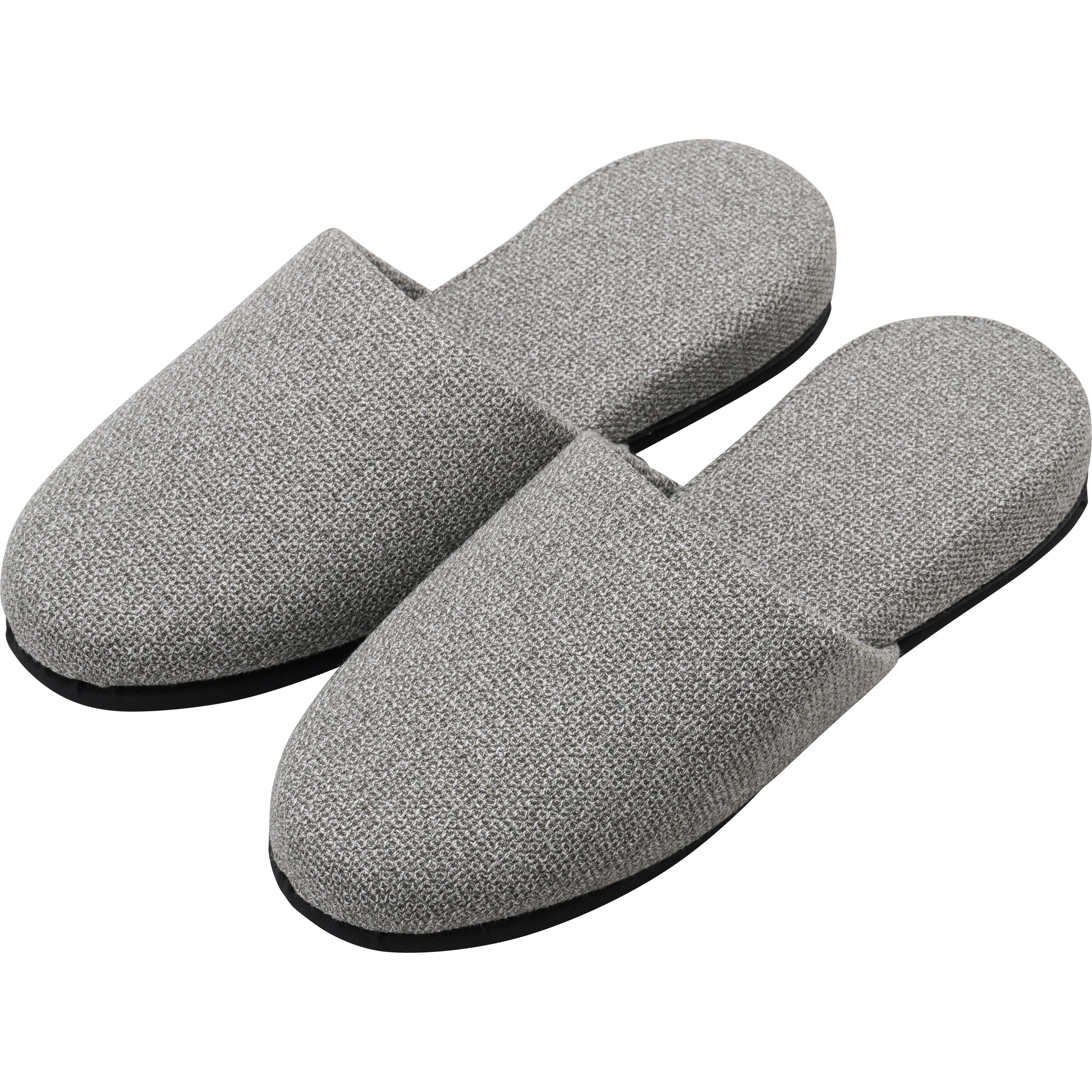 GRAY/M スリッパ メランジ調 来客用 モノタロウ 前閉じタイプ グレー色