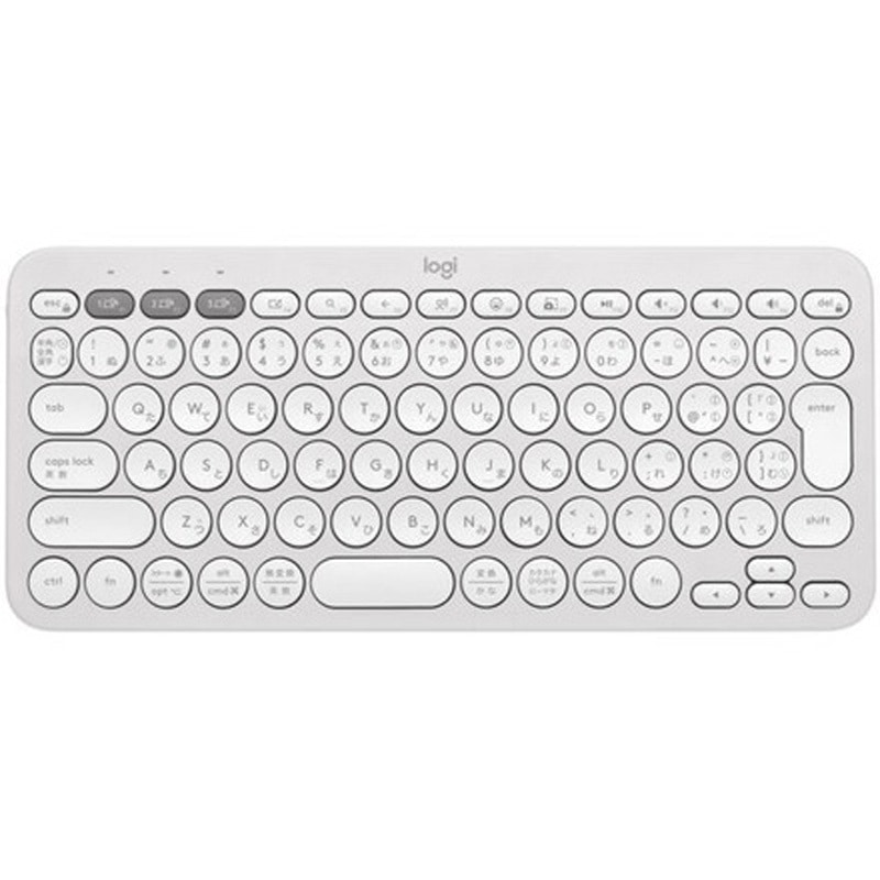 K380sOW ロジクール PEBBLE KEYS 2 K380S ロジクール パンタグラフ キー配列84キー日本語レイアウト オフホワイト色